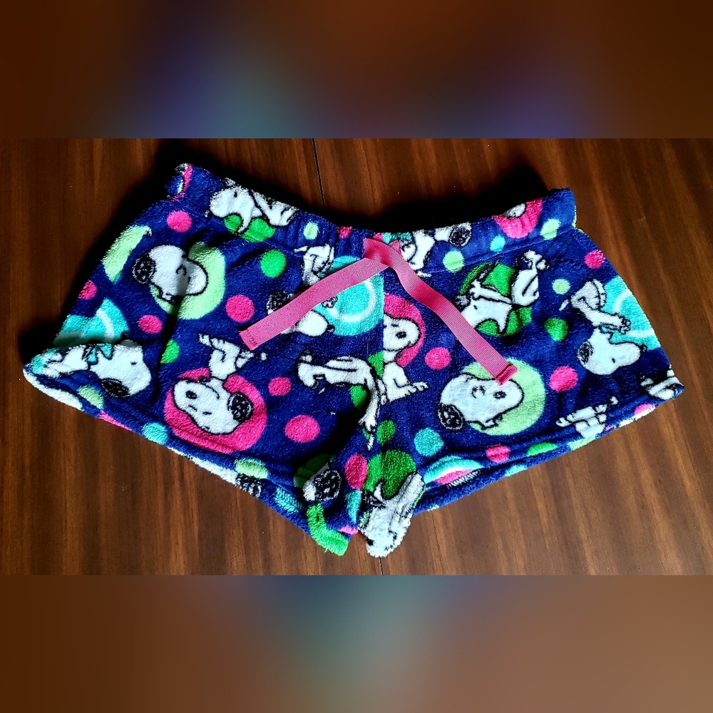 Briefly Stated, INC. - Peanuts by Schulz Multi-Color Fleece Pajama Shorts